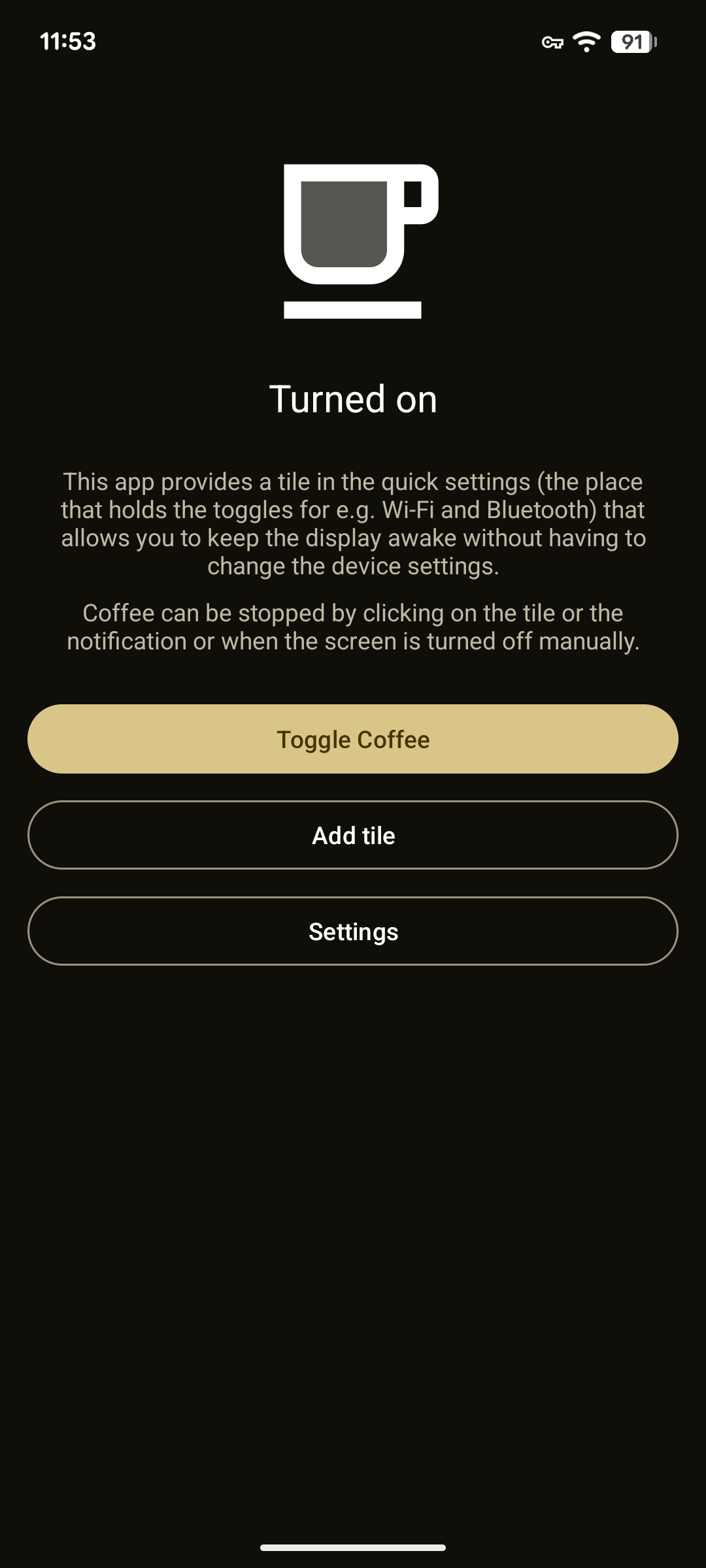 Coffee screenshot 2