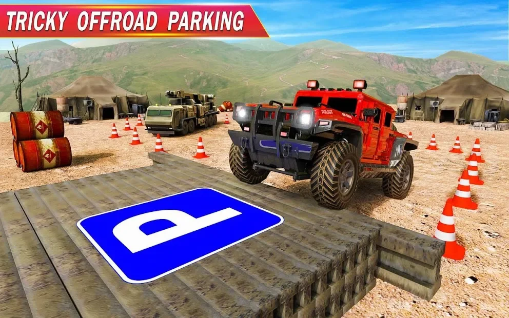 4x4 Prado Offroad Jeep Driving: Parking Games