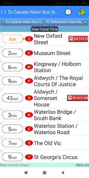 London Bus Tracker screenshot 2