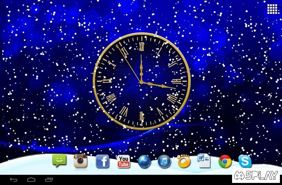 Winter Clock Live Wallpaper