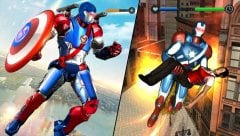 Super Captain Flying Robot City Rescue Mission screenshot 5