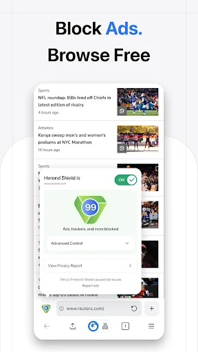 Herond Browser screenshot 1