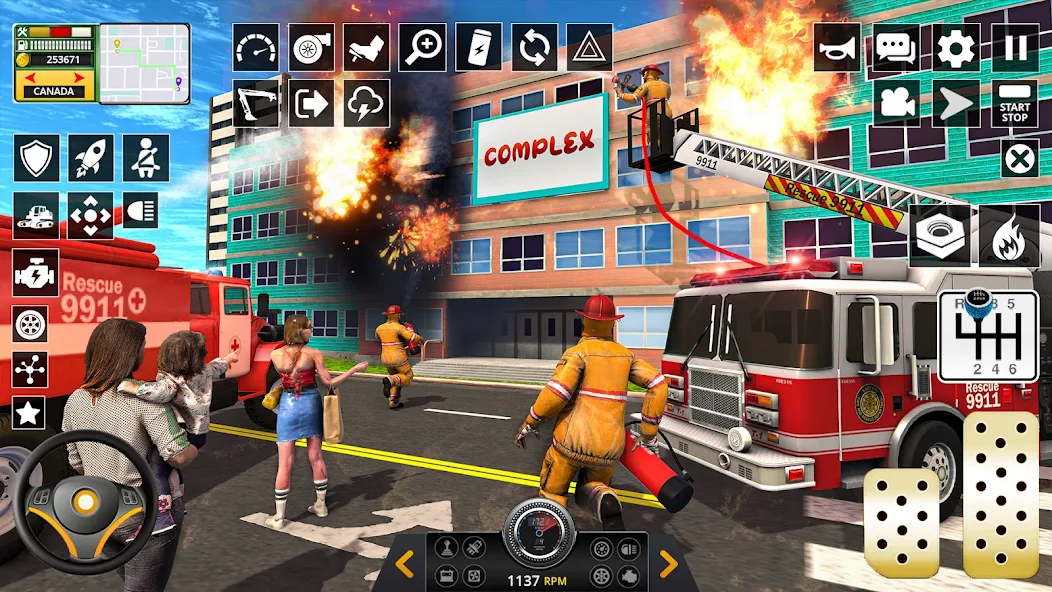 Firefighter Rescue Truck Game screenshot 1
