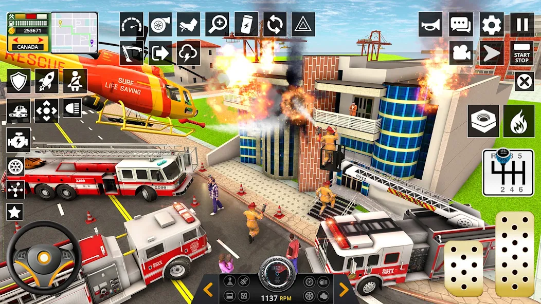Firefighter Rescue Truck Game screenshot 2