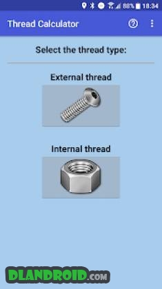 Thread calculator screenshot 1