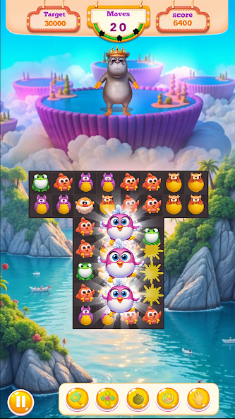 Hippo Friends Animal Match 3 screenshot 3