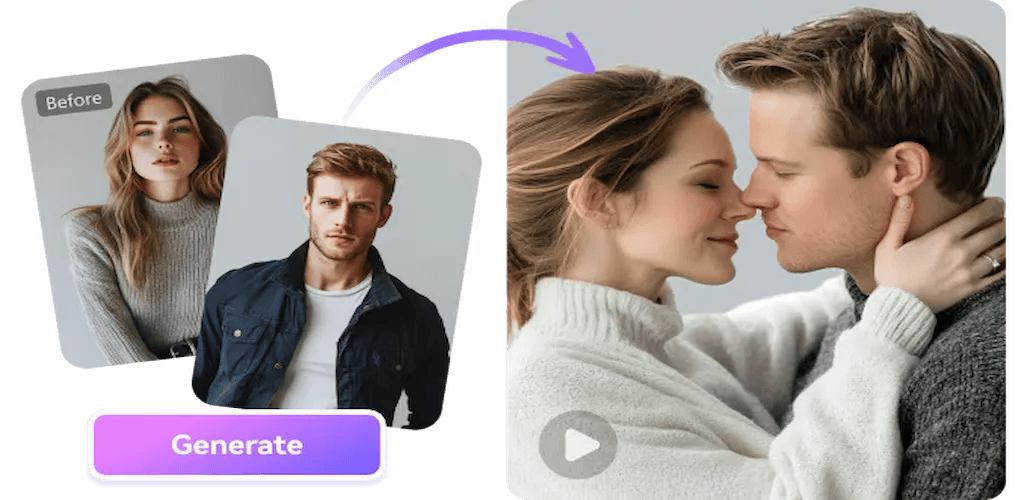 AI Kissing Video Generator App Preview 6