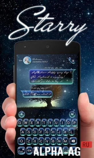 Starry GO Keyboard Theme Emoji screenshot 4