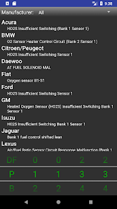 OBDII Trouble Codes screenshot 1