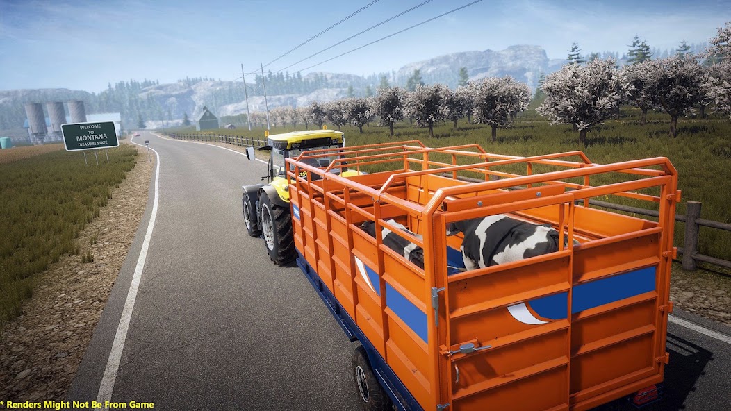 Offroad Pickup Cargo Tractor Trolley Transport: Farming Simulator screenshot 1