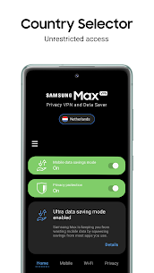 Third screenshot of Samsung Max VPN & Data Saver