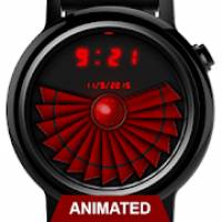 Watch Face: Cyber Red Tech