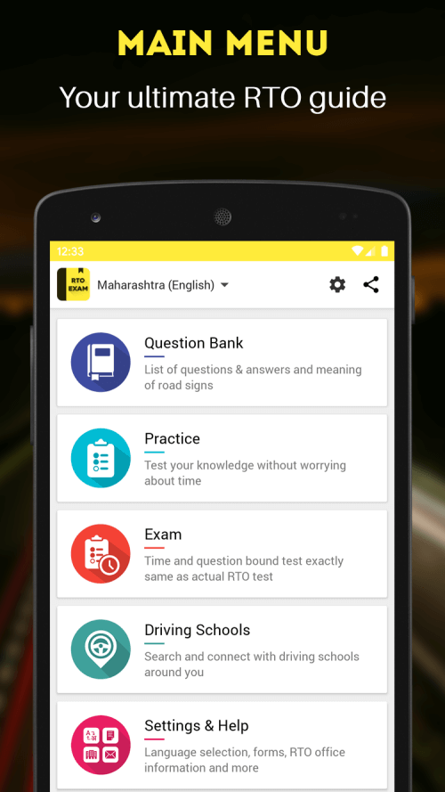 RTO Exam screenshot 1