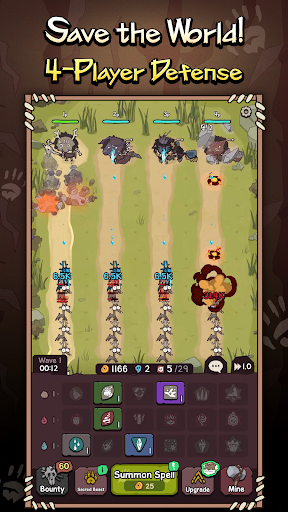 Epic Shaman Battle: 4P Defense screenshot 1