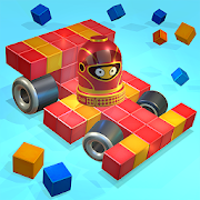 Pixel Car Racing Blocky Crash screenshot 1
