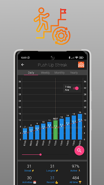 Push Up Streak screenshot 2