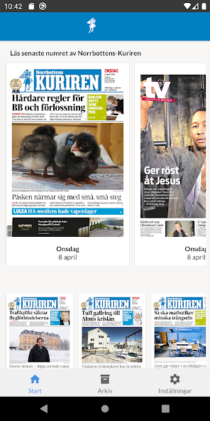 E-tidning Kuriren screenshot 1