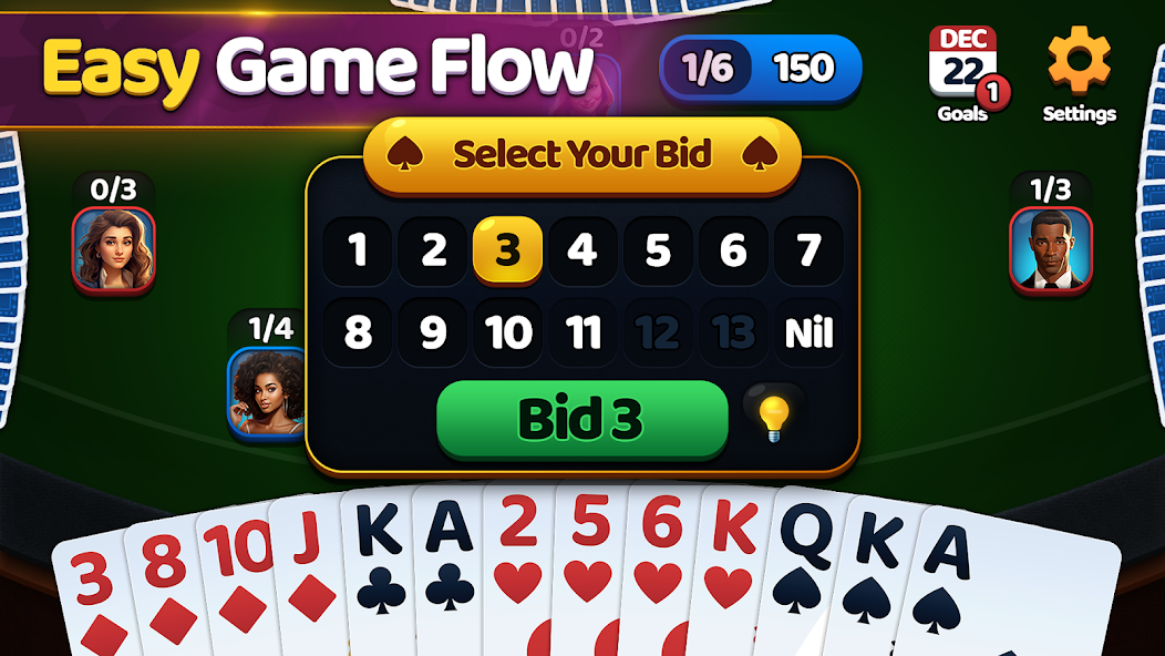 Spades Classic Card Game screenshot 2