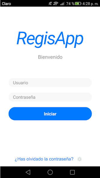 Regisapp screenshot 1