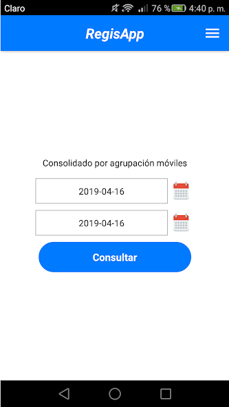 Regisapp screenshot 2