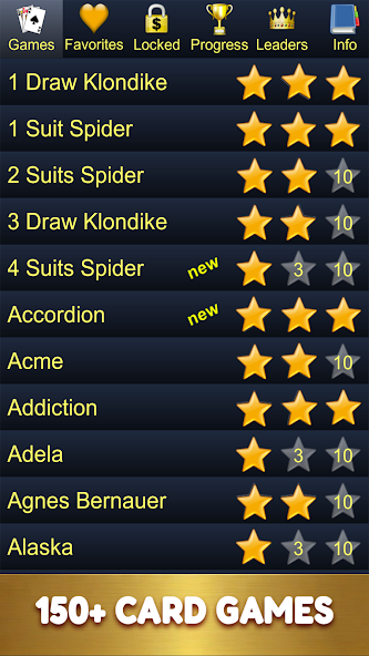 150+ Solitaire Card Games screenshot 1