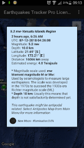 Earthquakes Tracker Pro screenshot 3