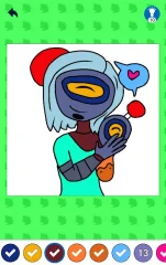 Brawl Stars paint by numbers coloring book screenshot 3