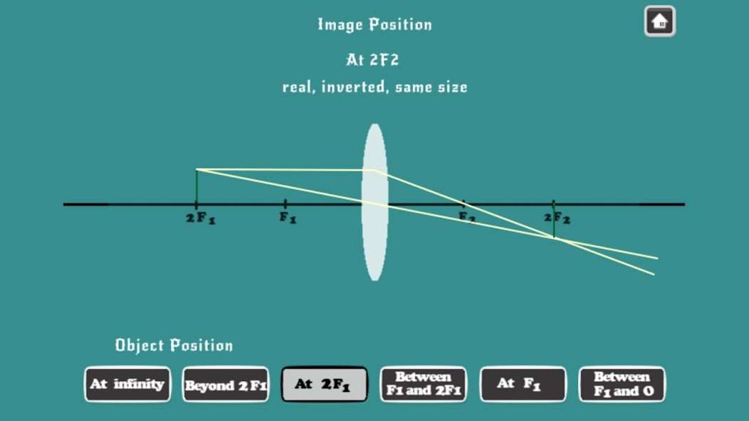 Concave and convex lenses game screenshot 1