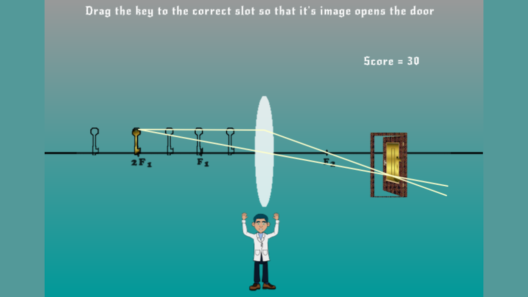 Concave and convex lenses game screenshot 3