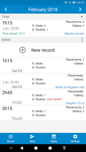 Service Report screenshot 2