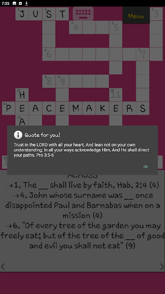 Bible Crossword screenshot 3