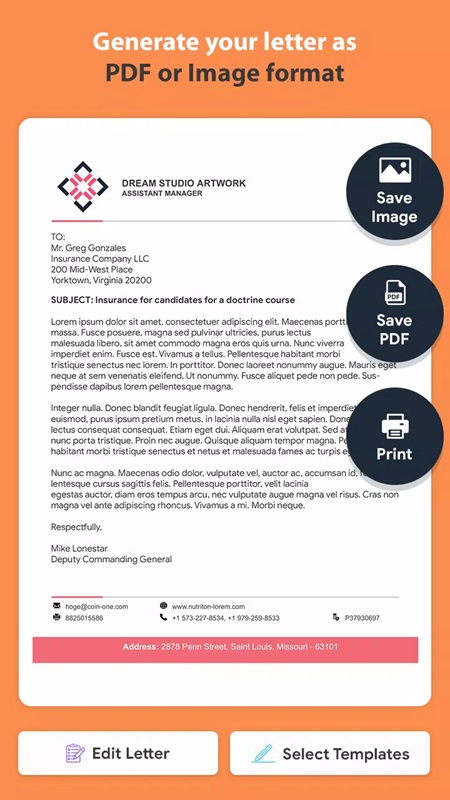 Professional Letterhead Maker screenshot 6