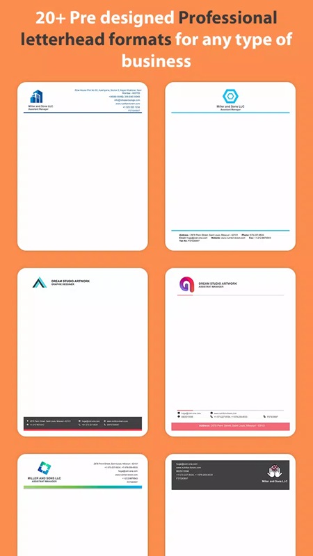 Professional Letterhead Maker screenshot 7