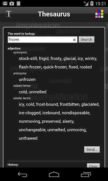 Thesaurus screenshot 1