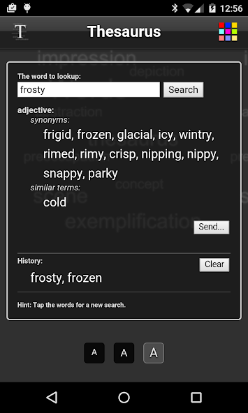 Thesaurus screenshot 2