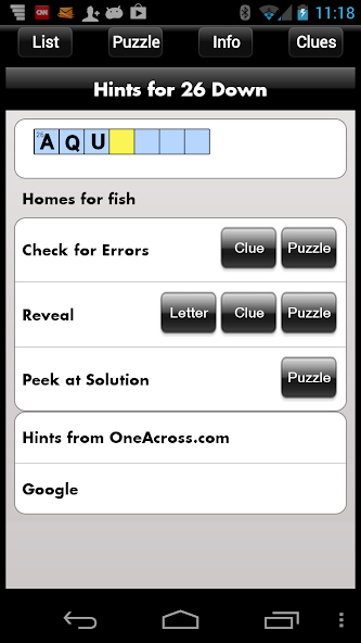 Crossword Light screenshot 3