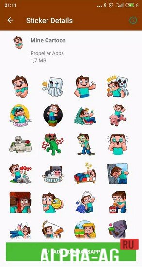 WAstickers для Minecraft WASt screenshot 2