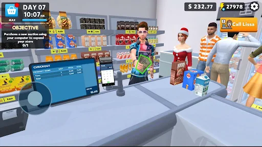 Supermarket Simulator Game 3D product display 3