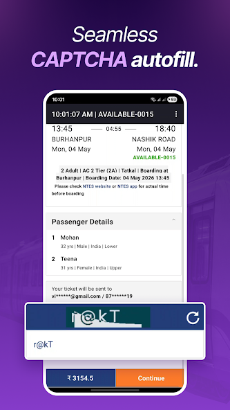 Quick Tatkal screenshot 2