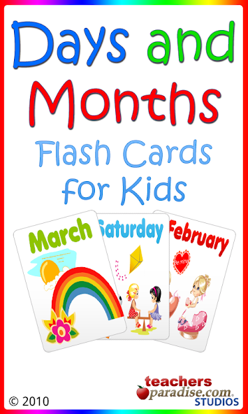 Days and Months Flashcards screenshot 1