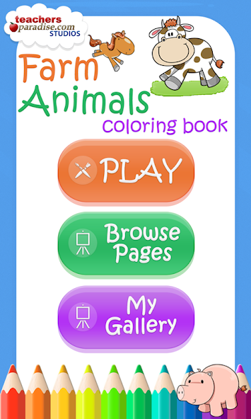 Farm Animals Coloring Book screenshot 1