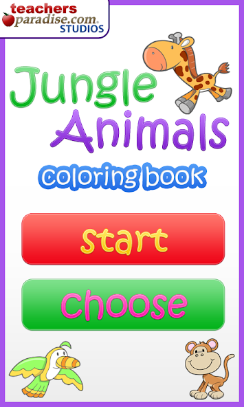 Jungle Animals Coloring Book screenshot 1