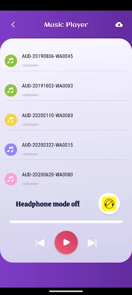 Headphone mode off, screenshot 3