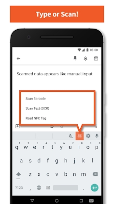Barcode/NFC/OCR Scanner Keyboard 3.4.3 screenshot 1