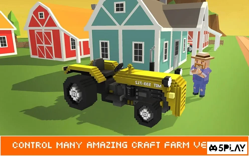 Blocky Farm Field Worker SIM