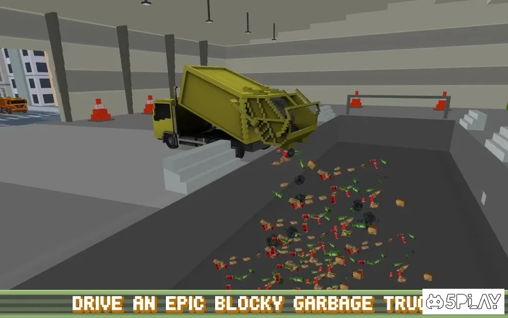 Blocky Garbage Truck SIM PRO