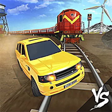 Train vs Car Racing 3D screenshot 1