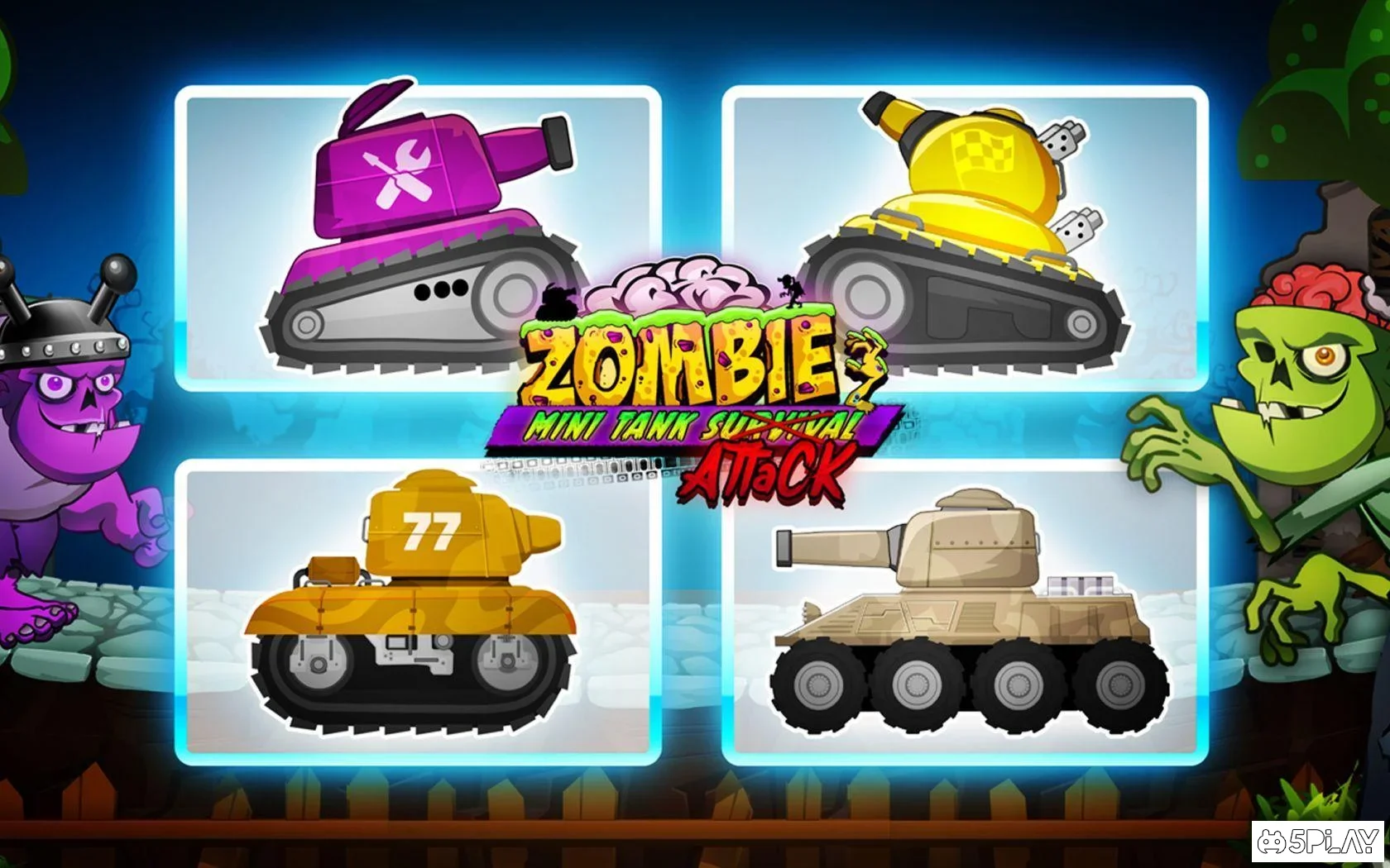 Zombie Survival Games: Pocket Tanks Battle