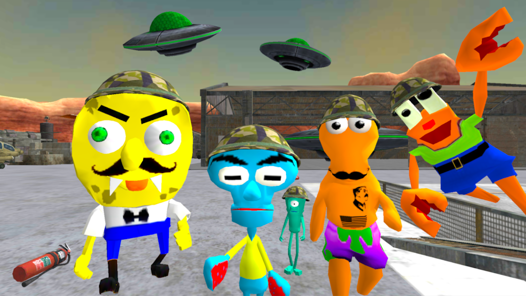 Sponge Area 51. Neighbor Escape screenshot 1