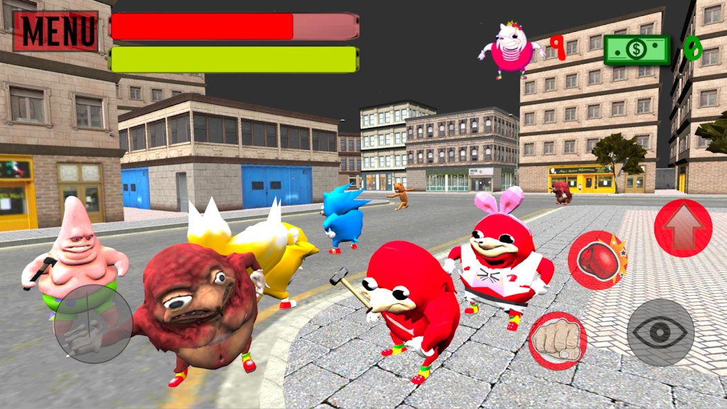 Ugandan Simulator. Knuckles Survival screenshot 1
